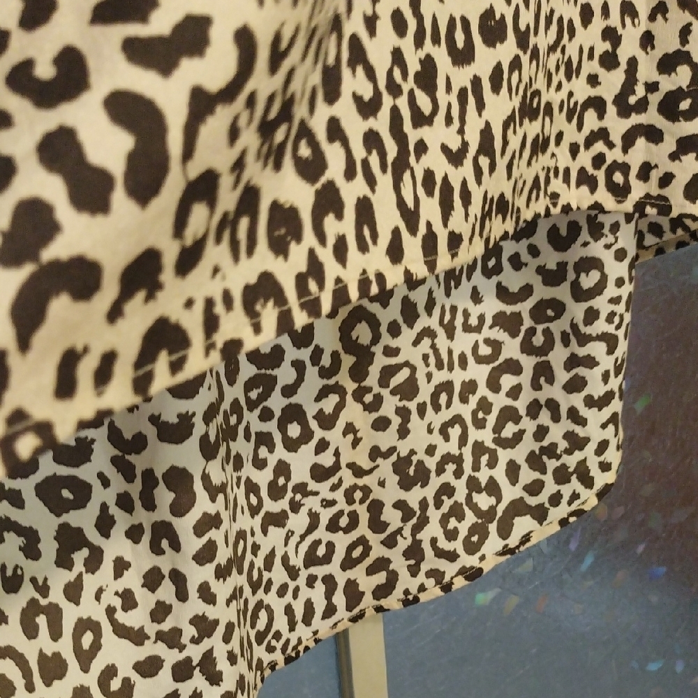 Ambiance Black and Cream Leopard Print Top - Picture 6 of 8